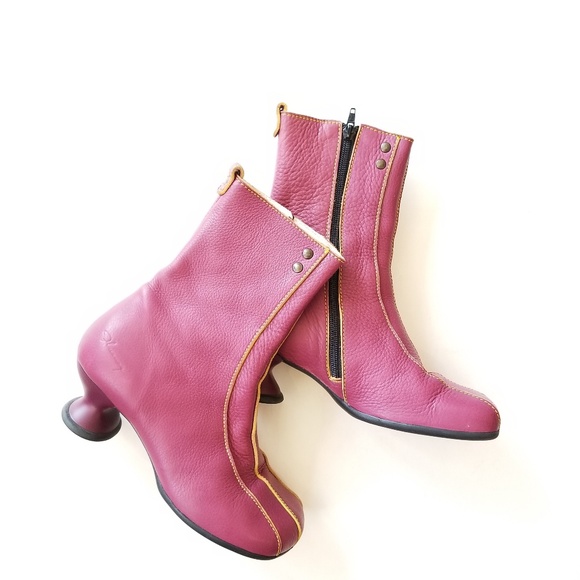 John Fluevog Shoes - John Fluevog Raspberry Leather Boots